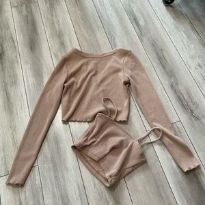 Tan long sleeve, undershirt